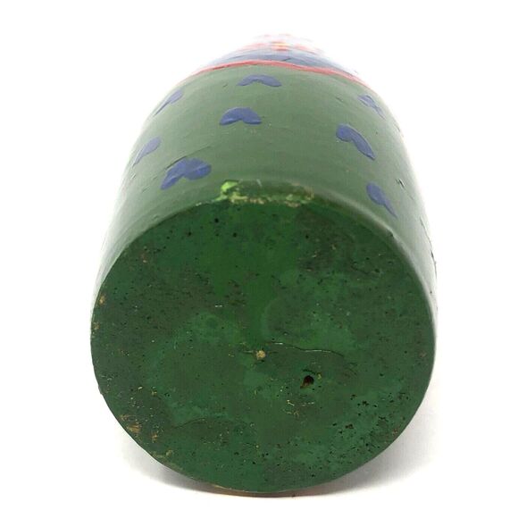 Matryoshka Russian Chime Doll Vintage Hand Painted Roly Poly Folk Art Set of 2 - Picture 13 of 15